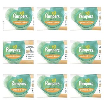 Lot de 9 paquets de Lingettes  Pampers Harmonie Protect & Care