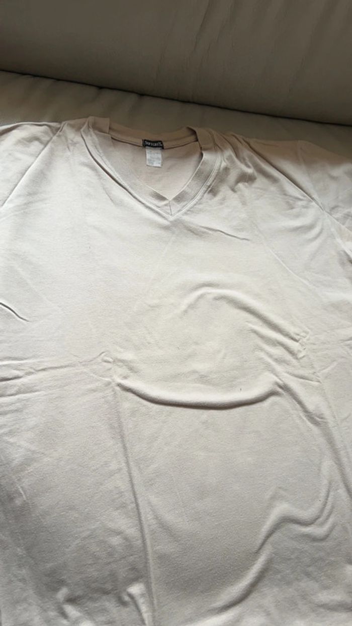 Teeshirt beige col V XL