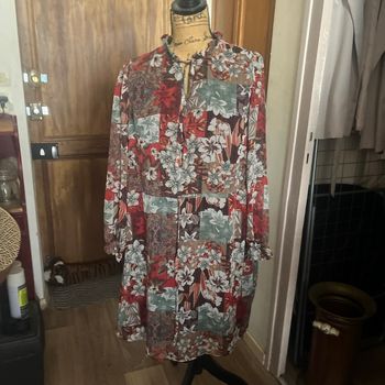 Robe mi longue imprimé fleur
