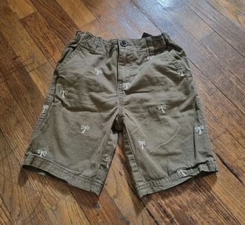 short bermuda monoprix teens taille 10 ans kaki imprimé palmier