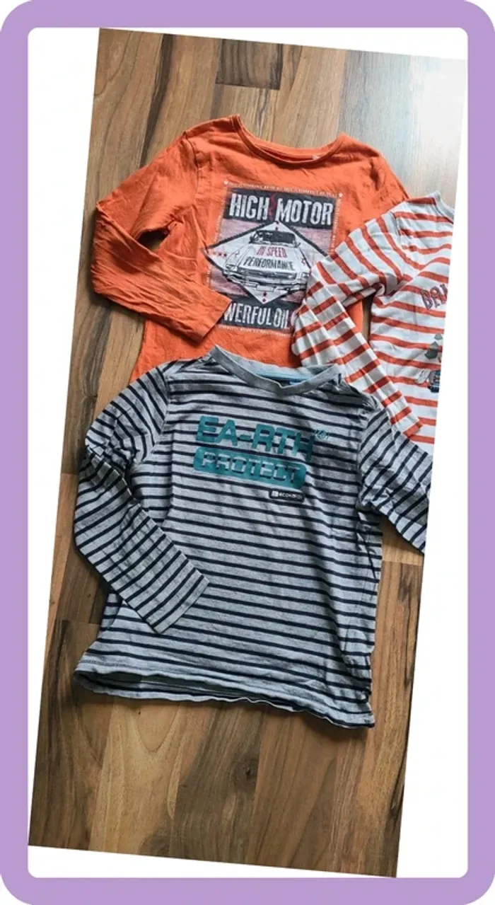 Lot de 3 T-shirts longs 8 ans - photo numéro 6