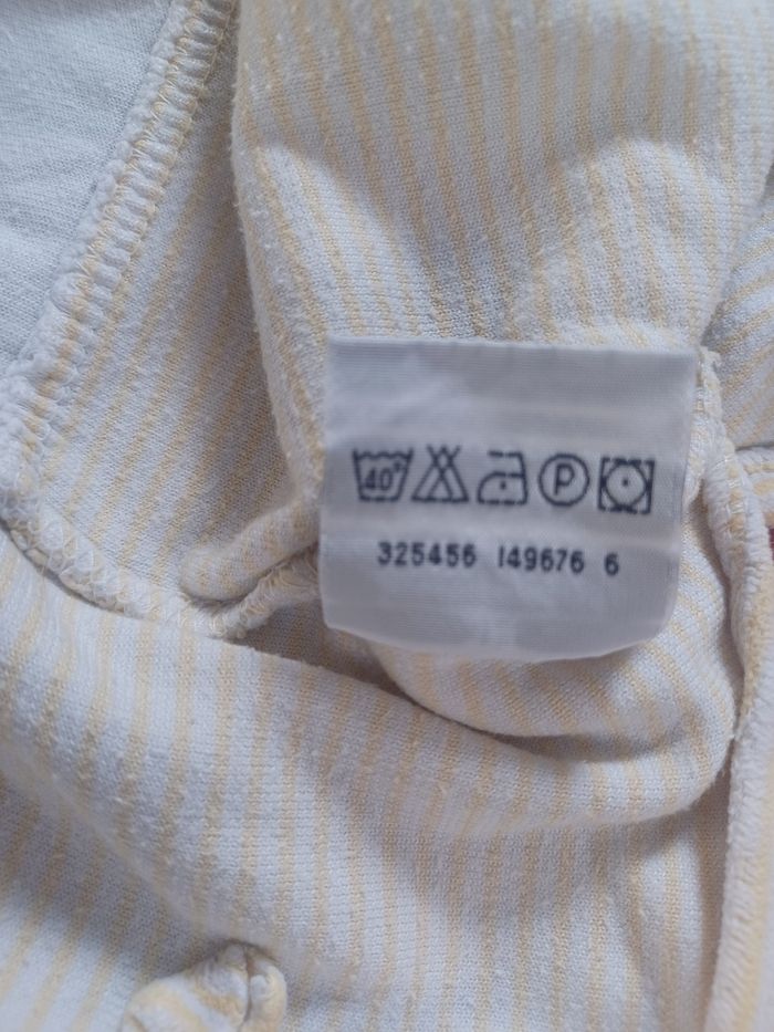 Pyjama velour jaune bébé Taille 3 mois 60 cm in extenso - photo numéro 8