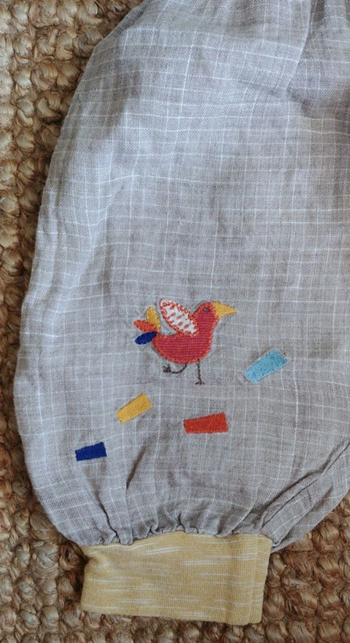 Ensemble 2 pantalons-t.shirt Moulin Roty les Papoums 3 mois - photo numéro 4