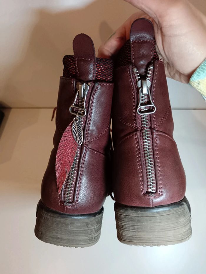 Bottines bordeaux - photo numéro 3