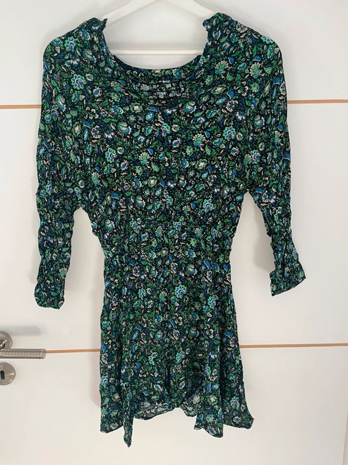 Robe verte fleurie XS Zara - photo numéro 5