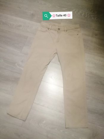 🌸Pantalon beige Chino slim modèle Lisboa Taille 40 "Mango" 🌸