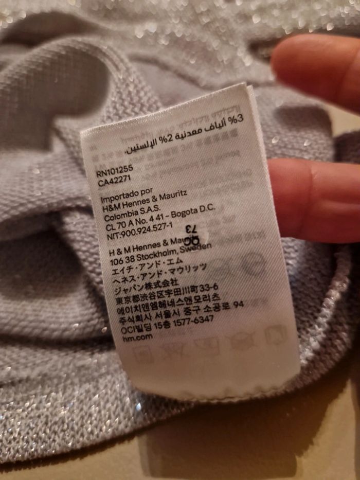 Pull mailles argentés H&M - photo numéro 13