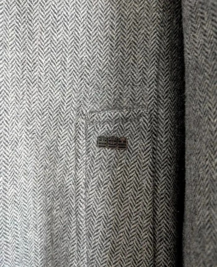 Manteau d'hiver laine à chevrons - Serge Blanco - taille L - photo numéro 8