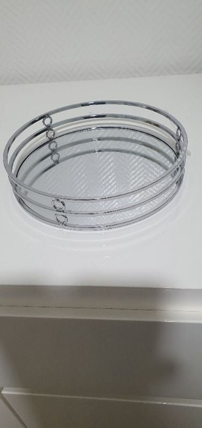 Plateau miroir rond