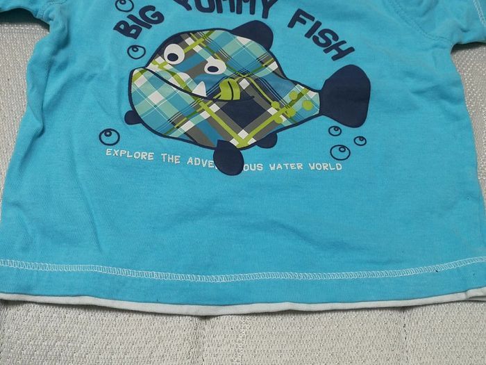 T-shirt MC bleu Baby club 6M - photo numéro 3