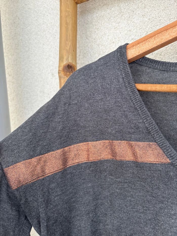pull fin gris foncé et bronze KOOKAI - photo numéro 3
