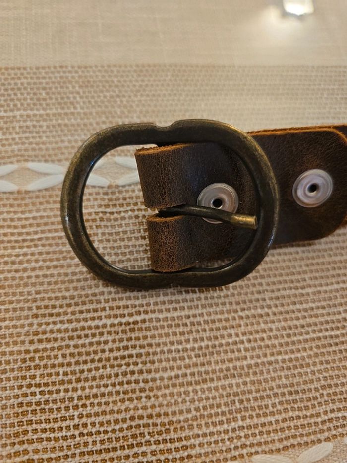 Ceinture cuir marron Le Temps des Cerises 🍒 - photo numéro 2