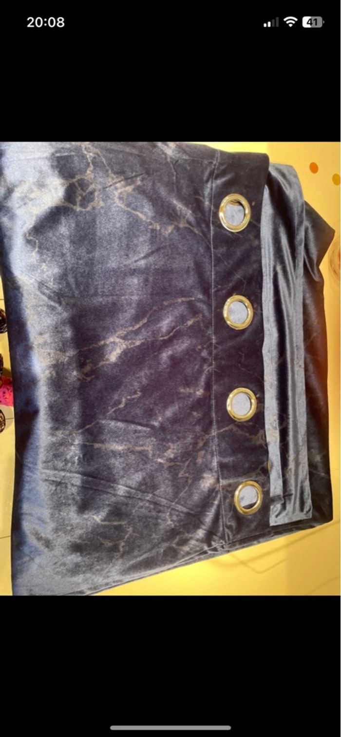 Rideau  bleu velours - photo numéro 3