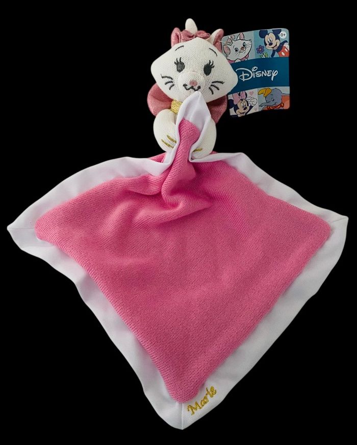 B6336❤️  Doudou plat Mouchoir Marie Les Aristochats blanc Rose Disney Simba Toys