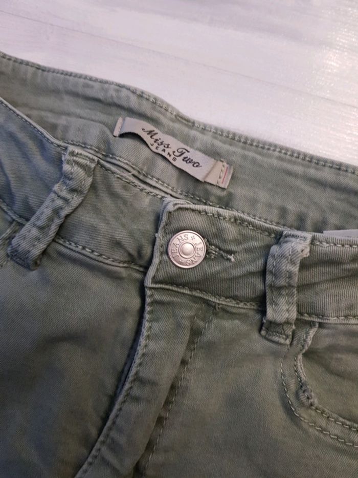 Jeans destroy kaki - photo numéro 3