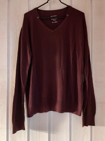 Pull fin col V bordeaux - Devred - XL