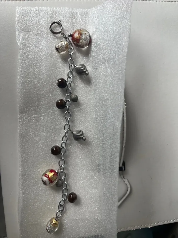 Bracelet à breloques perles Murano
