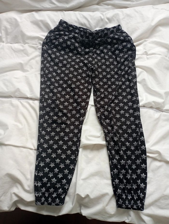 Pantalon léger noir imprimé 134/140 cm Pepperts neuf