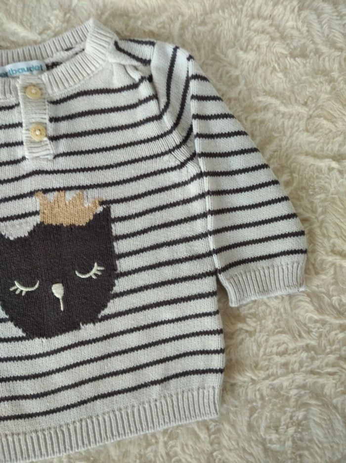 Pull Fille 3 mois Chat couronne Vertbaudet - photo numéro 4