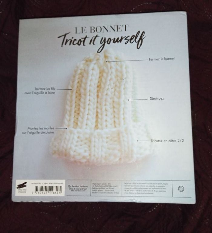 Coffret tricot diy  bonnet neuf
