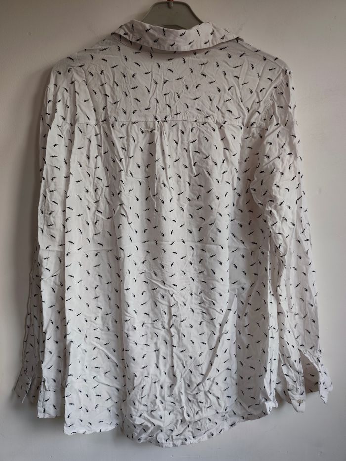 Chemise blanche imprimée plumes – Taille S – Pimkie - photo numéro 4