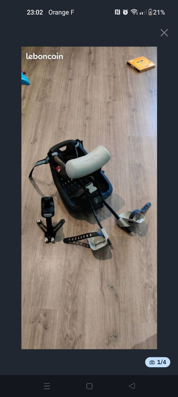 Support  siège yepp mini  siège vélo cargo