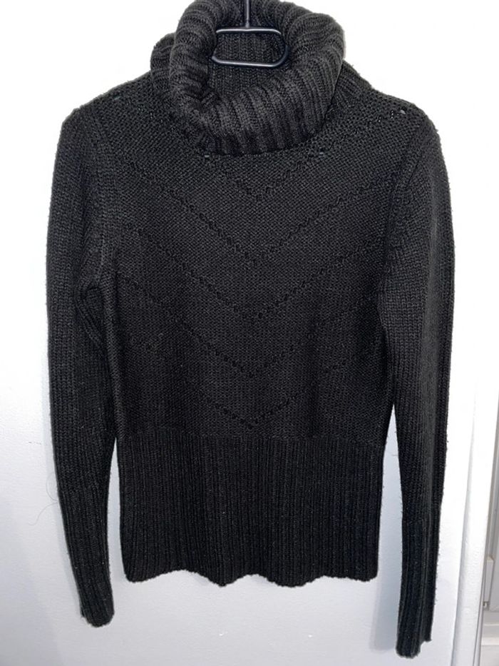 Pull chaud col roulé noir M h&m