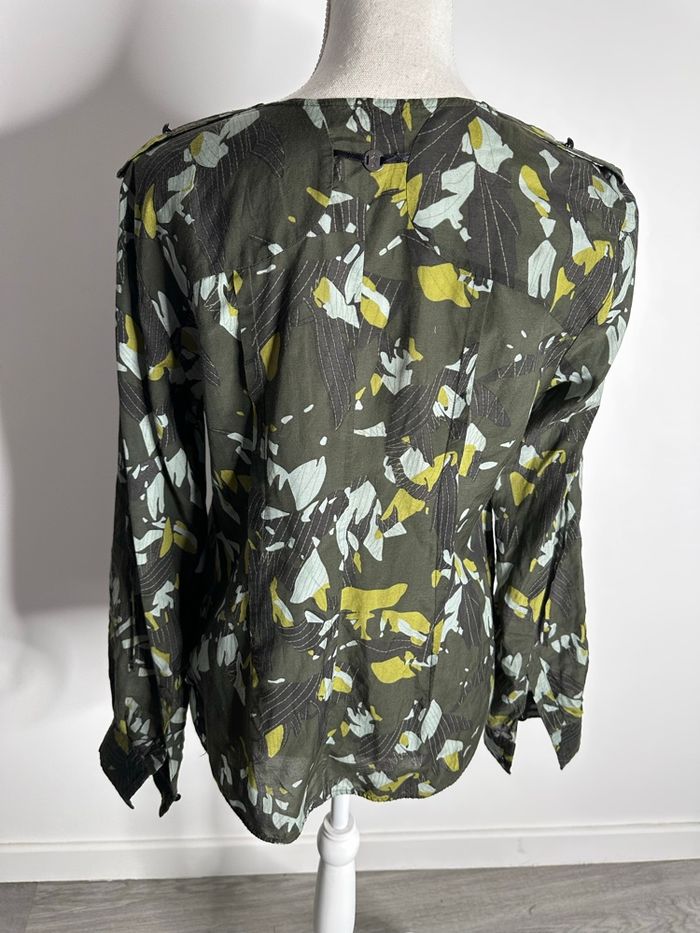 Blouse bariolée kaki One Step T40 L - photo numéro 7