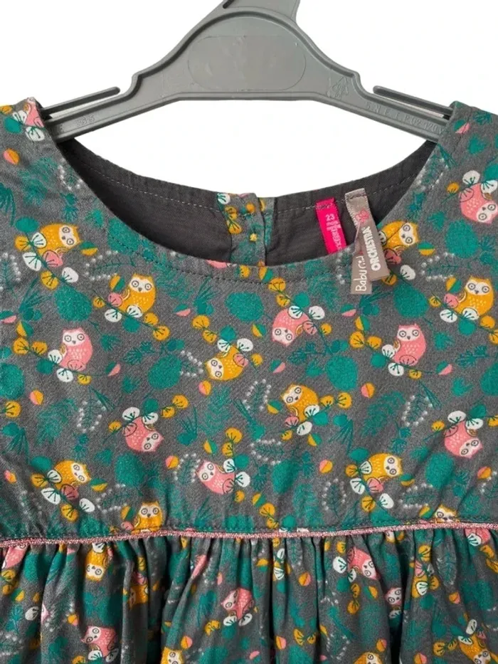 Robe grise à manches longues (hiboux) - Orchestra 23 mois (86cm) - photo numéro 2