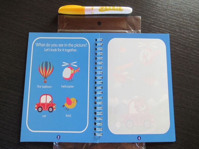 Livre coloriage véhicules de dessin à l'eau magique + crayon (type aquadoodle) neuf - photo numéro 2