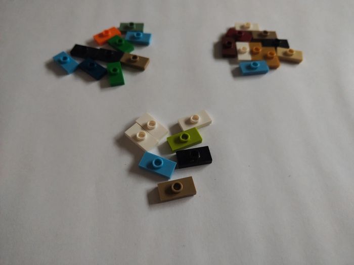 Lego lot 27 plats modifié 1x2 réf 3794 et 15573 - photo numéro 2