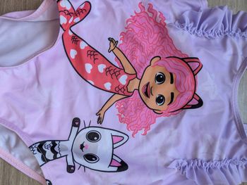 Maillot de bain 1 pièce gabby's dollhouse 98/104 cm 