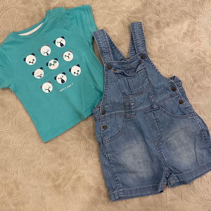 Ensemble garçon 12 mois salopette