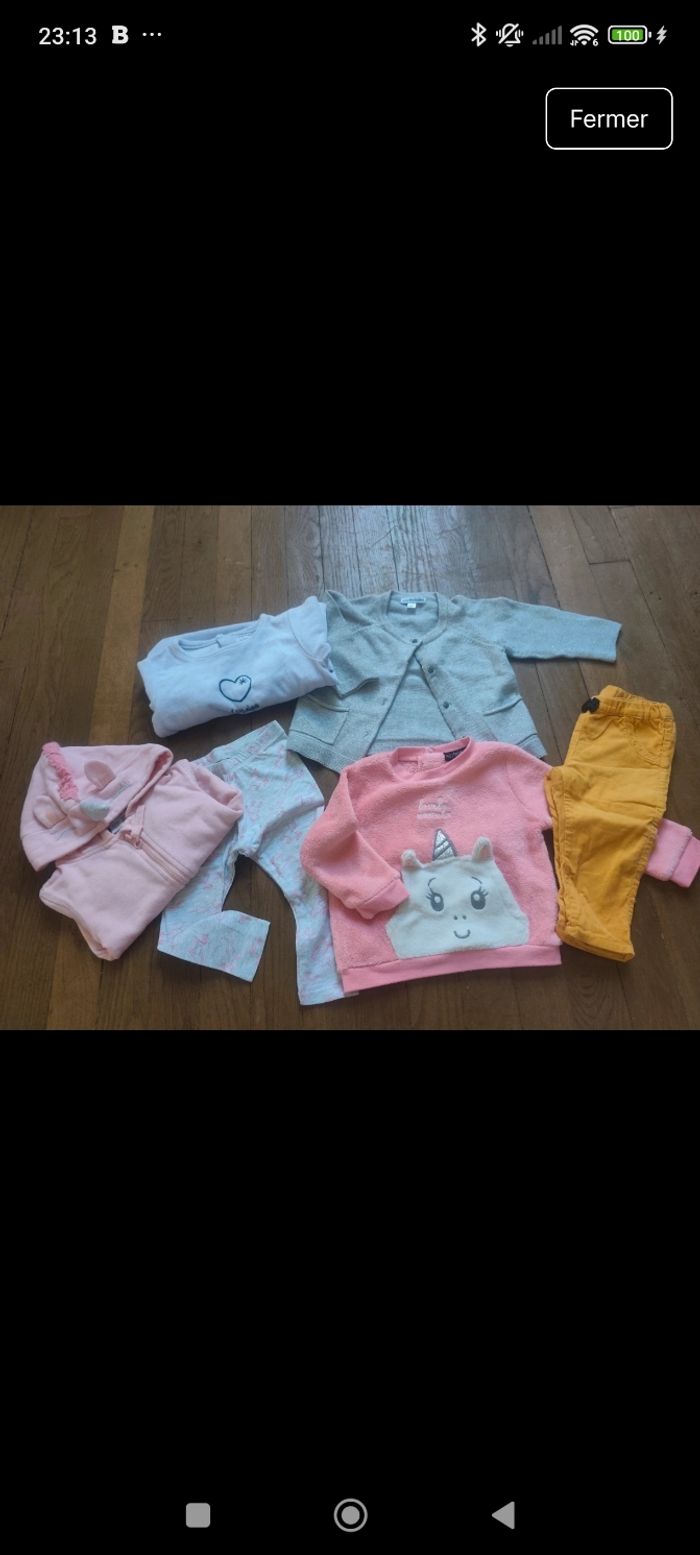 Lot 9 mois fille