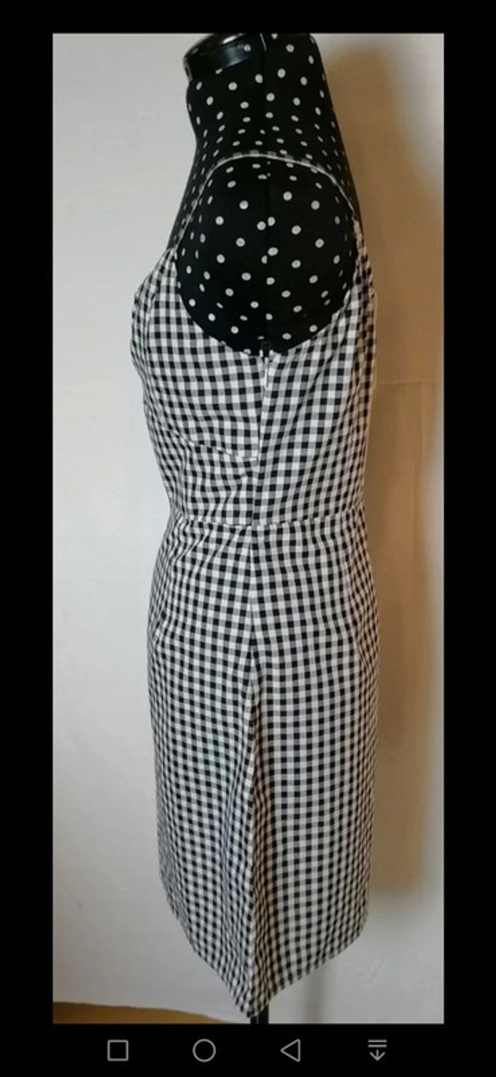 Robe vichy / petits carreaux noir blanc Taille S Libertie - photo numéro 6