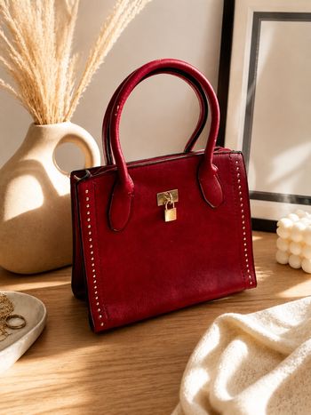 👜 Sac à main Torrente rouge bordeaux en similicuir – élégant & intemporel 