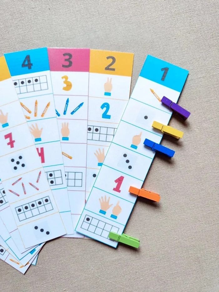 Bandelettes à compter + pinces - photo numéro 2