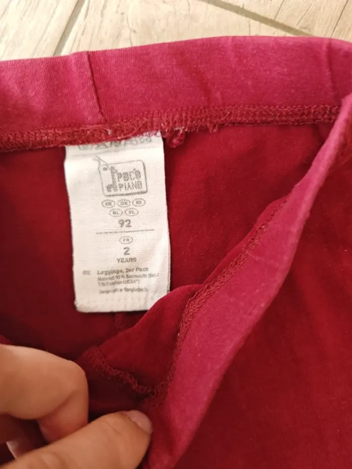 Ensemble legging bordeau et t-shirt Minnie 2 ans - photo numéro 4