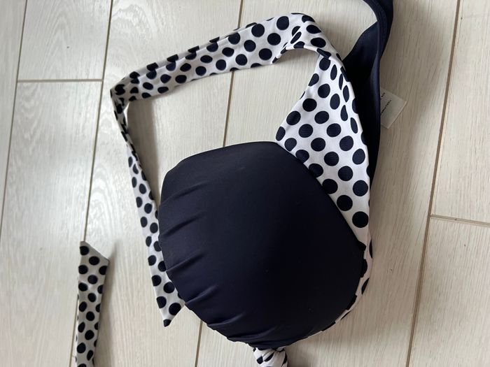 Haut de maillot de bain Dag Adom bleu et blanc - photo numéro 2