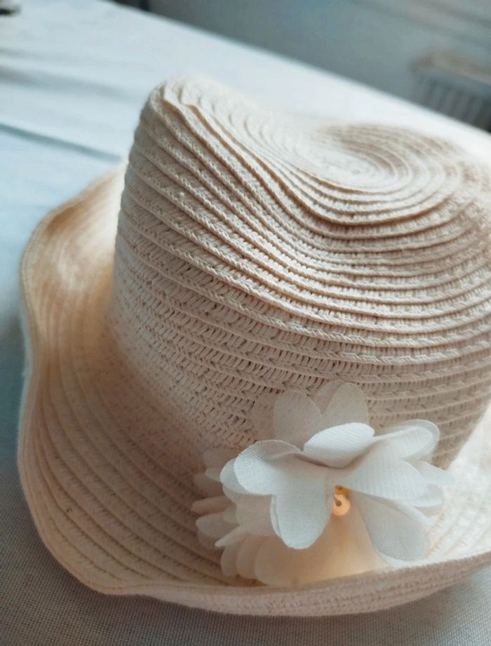 Chapeau paille enfant fille  9/12mois