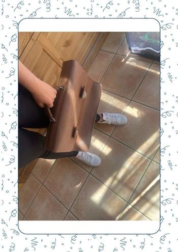 Cartable en cuir vintage