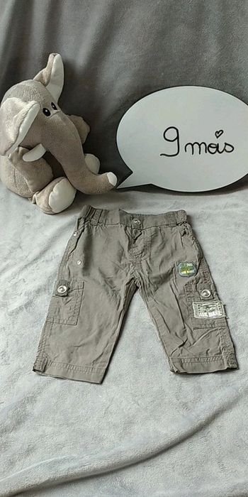Pantalon Garçon 9 mois thème avion 100% coton Pik Ouic