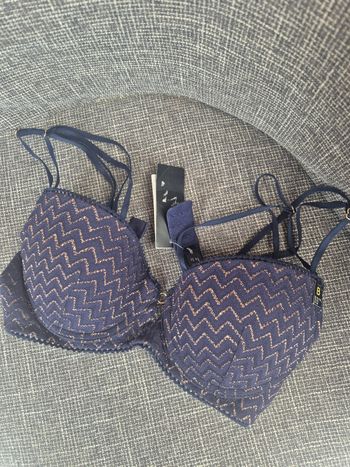 ​Soutien-gorge Undiz "Ampli" Bleu Marine & Lurex - NEUF