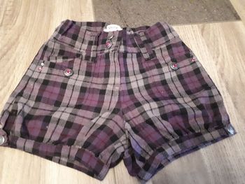 Short fille carreaux Shinny