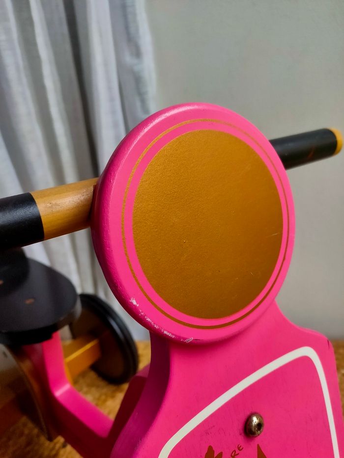 Draisienne scooter rose en bois - Au Sycomore - photo numéro 9