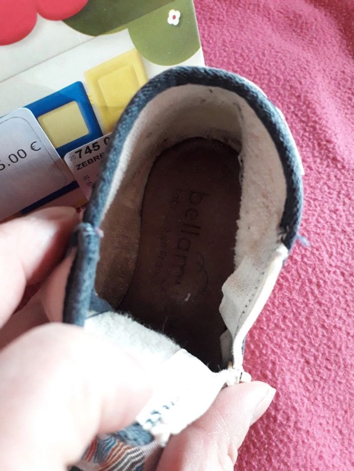 Bellamy chaussons zèbre pointure 24 - photo numéro 4