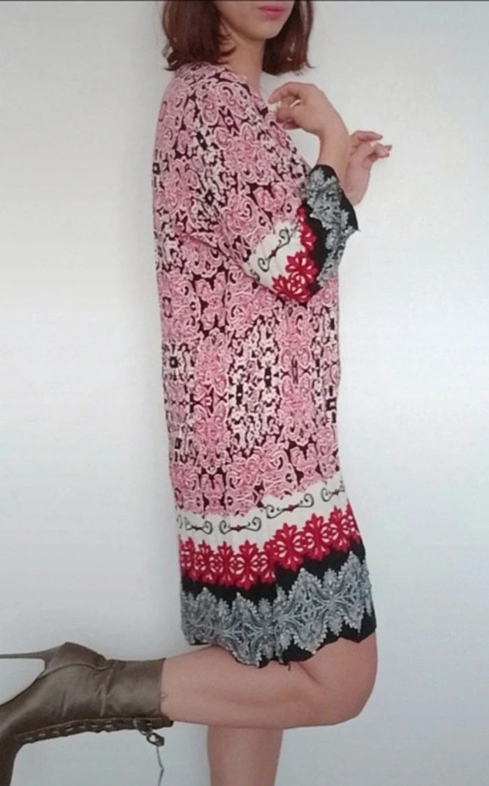Robe mi saison ethnique casual colorée taille 40 - photo numéro 7