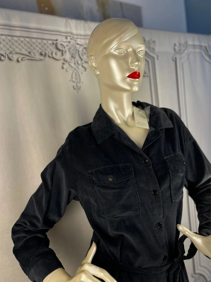 Robe longue en velours marine Hartford T2 / M neuve - photo numéro 2