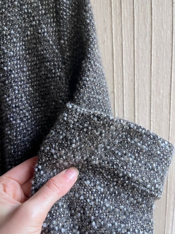 Manteau / veste long laine gris chiné taille 38/40 - photo numéro 5