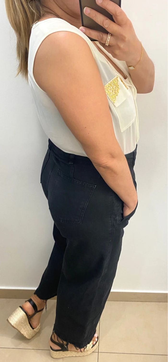 Jean large zara 3/4 Taille S-M - photo numéro 4